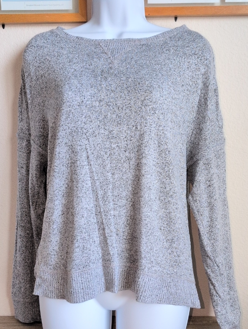 stars above Women's  Crewneck Sweater in Heather Light Gray